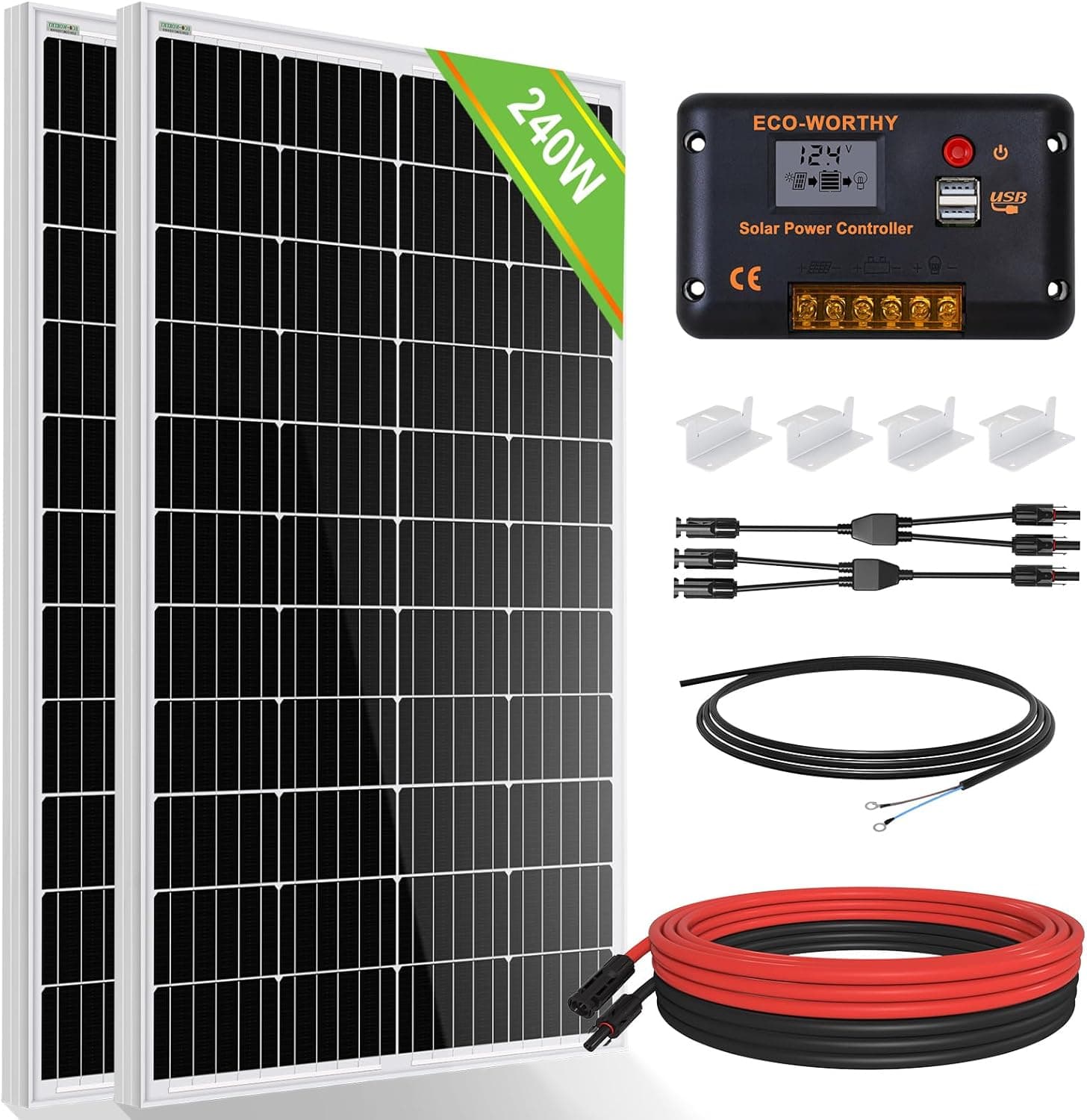 Kit Solare 240W Camper: Energia Autonoma per Viaggi Outdoor