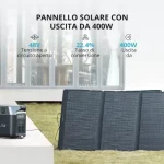 ECOFLOW 400W Pannello solare portatile, pieghevole e resistente,