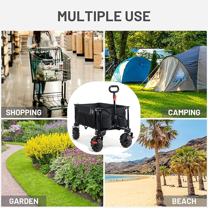 Carrello pieghevole per campeggio terreni difficili
